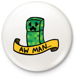 printfashion Aw man - Kitűző, hűtőmágnes - Fehér (3087455)