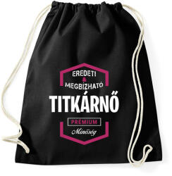 printfashion Titkárnő prémium minőség - Sportzsák, Tornazsák - Fekete (1468469)