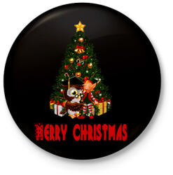 printfashion christmas - Kitűző, hűtőmágnes - Fekete (14802566)