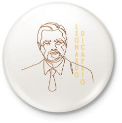 printfashion Leonardo DiCaprio - Vonalas - Kitűző, hűtőmágnes - Fehér (7295857)