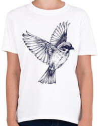 printfashion Bird drawing - Gyerek póló - Fehér (1256017)