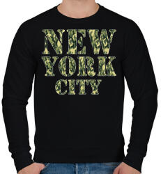 printfashion New York City - Férfi pulóver - Fekete (4378540)