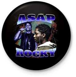 printfashion Asap Rocky - Kitűző, hűtőmágnes - Fekete (14131570)