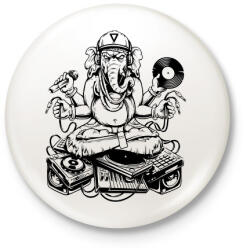 printfashion ganesha dj - Kitűző, hűtőmágnes - Fehér (16659762)