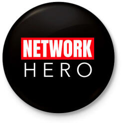 printfashion NETWORK HERO - Kitűző, hűtőmágnes - Fekete (10927521)