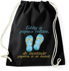 printfashion Papucs voltam és leszek - Sportzsák, Tornazsák - Fekete (2613415)
