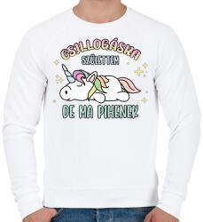 printfashion Csillogásra születtem - Férfi pulóver - Fehér (13766219)