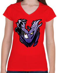 printfashion Sasuke Susano mode fekete - Női V-nyakú póló - Piros (5686636)