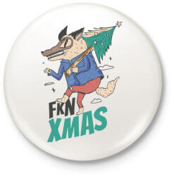 printfashion Fkn Christmas - kbsztt Karácsony - Kitűző, hűtőmágnes - Fehér (5526247)