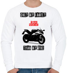 printfashion A motoromnál fontosabb - Férfi pulóver - Fehér (1670543)