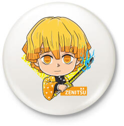 printfashion DT Zenitsu - Kitűző, hűtőmágnes - Fehér (5131585)