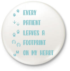 printfashion Every patient - Állatorvos - Kitűző, hűtőmágnes - Fehér (7211732)