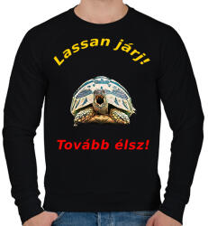printfashion lassan járj - Férfi pulóver - Fekete (1515226)