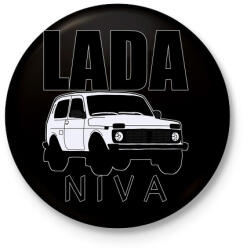 printfashion Lada niva - Kitűző, hűtőmágnes - Fekete (5518222)