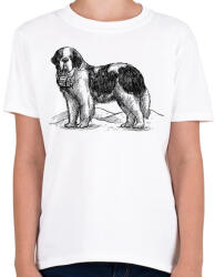 printfashion Bernáthegyi kutya rajz - Gyerek póló - Fehér (7059626)