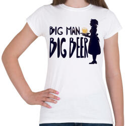 printfashion Big Man Big Beer (version 1) - Női póló - Fehér (13059373)