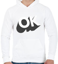 printfashion OK - Férfi kapucnis pulóver - Fehér (2340523)