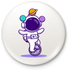 printfashion Űrhajós - Kitűző, hűtőmágnes - Fehér (5121673)