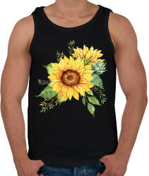 printfashion napraforgó - Férfi atléta - Fekete (13924829)