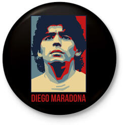 printfashion Diego Maradona - Kitűző, hűtőmágnes - Fekete (14565739)
