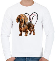 printfashion barna tacsi - Férfi pulóver - Fehér (14917771)