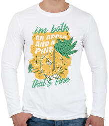 printfashion Ananász - Férfi hosszú ujjú póló - Fehér (10137073)