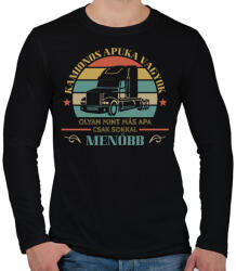 printfashion Kamionos menő apa - Férfi hosszú ujjú póló - Fekete (13019281)