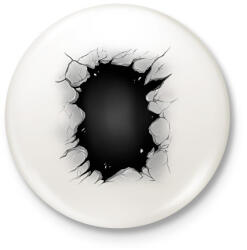 printfashion Fekete lyuk - Kitűző, hűtőmágnes - Fehér (11671001)