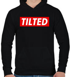 printfashion PUBG TILTED - Férfi kapucnis pulóver - Fekete (827351)