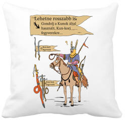 printfashion Kun kori nyilak szóvicc - Párnahuzat, Díszpárnahuzat - Fehér (16397322)