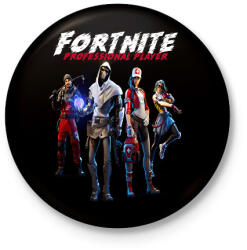 printfashion FORTNITE PROFI JÁTÉKOS - Kitűző, hűtőmágnes - Fekete (12754286)