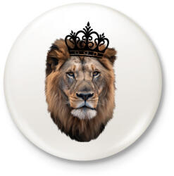 printfashion King fekete - Kitűző, hűtőmágnes - Fehér (14048816)