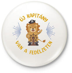 printfashion Új kapitány - Kitűző, hűtőmágnes - Fehér (8099241)