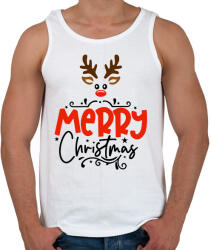 printfashion boldog karácsonyt - Férfi atléta - Fehér (14624517)