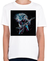 printfashion Rocker gitáros - Gyerek póló - Fehér (6378924)