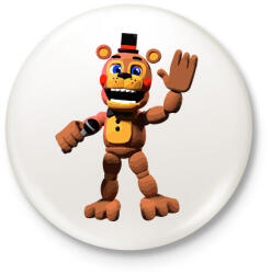 printfashion Freddy - Fazbear & Friends FNAF - Kitűző, hűtőmágnes - Fehér (7020090)