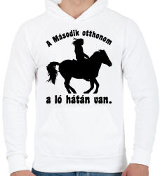 printfashion lovas - Férfi kapucnis pulóver - Fehér (8956858)