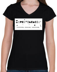 printfashion Impertinencia - Női V-nyakú póló - Fekete (6397396)