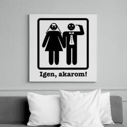printfashion Igen, akarom! - Vászonkép - Fehér (6632039)