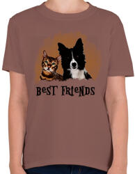 printfashion best freinds - Gyerek póló - Mogyoróbarna (1491802)