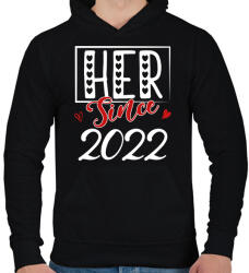 printfashion Her - dátummal - Férfi kapucnis pulóver - Fekete (11728767)