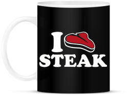 printfashion I love steak - Bögre - Fekete (2149013)