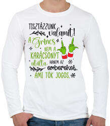 printfashion A Grincs az embereket utálta - Férfi hosszú ujjú póló - Fehér (16846152)