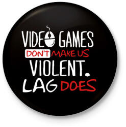 printfashion Laggolás - Kitűző, hűtőmágnes - Fekete (3092926)