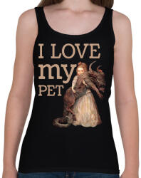 printfashion I love my pet - Női atléta - Fekete (7073666)