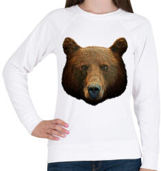 printfashion Grizzly fej - Női pulóver - Fehér (11811084)