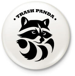 printfashion Trash panda - Kitűző, hűtőmágnes - Fehér (11639603)