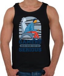 printfashion Serious Gamers - Férfi atléta - Fekete (2397490)