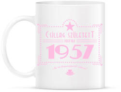 printfashion csillag-1957-pink - Bögre - Fehér (790799)