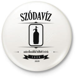 printfashion szodaviz-black-white - Kitűző, hűtőmágnes - Fehér (3076718)